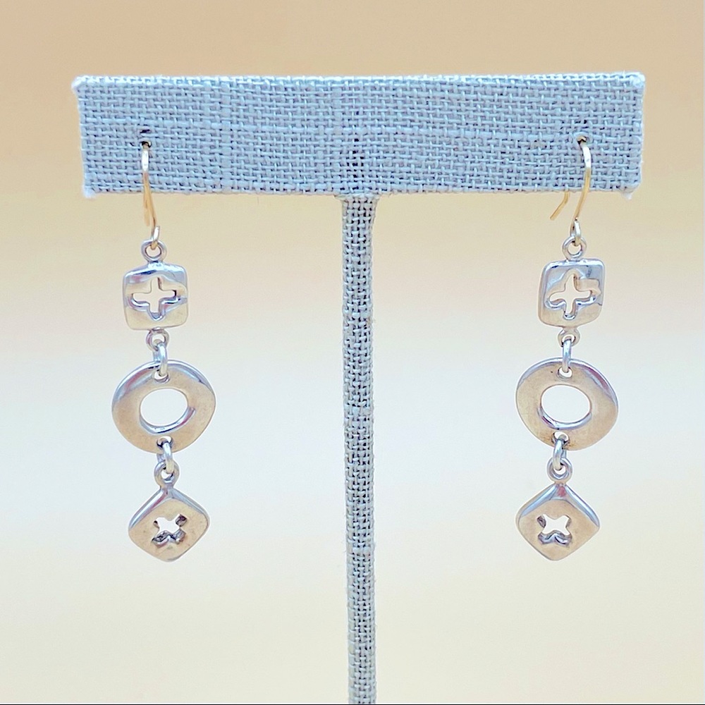 NEW Sterling earrings w gold hooks